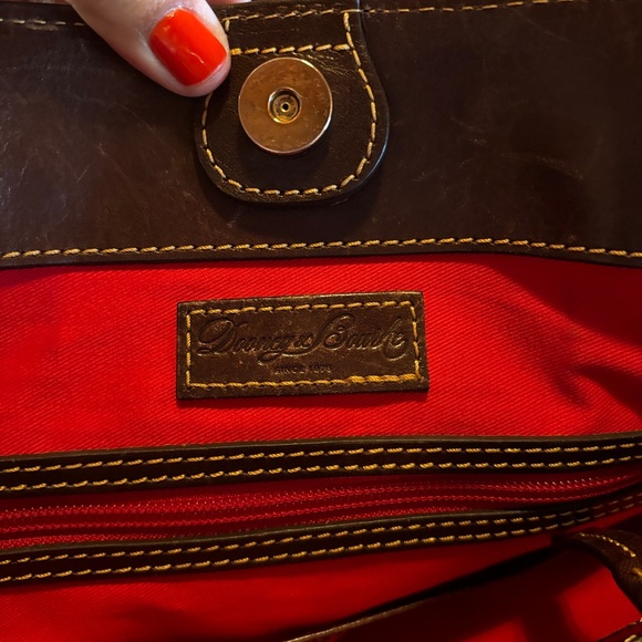 Dooney & Bourke Nubuck suede and leather Chelsea tote bag. Beautiful Fall bag - Picture 16 of 16